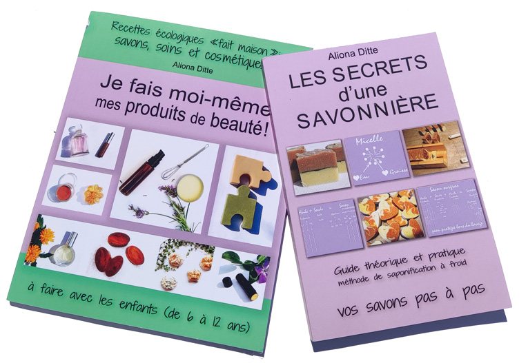 Livres recettes savons à froid et cosmétiques maisons
