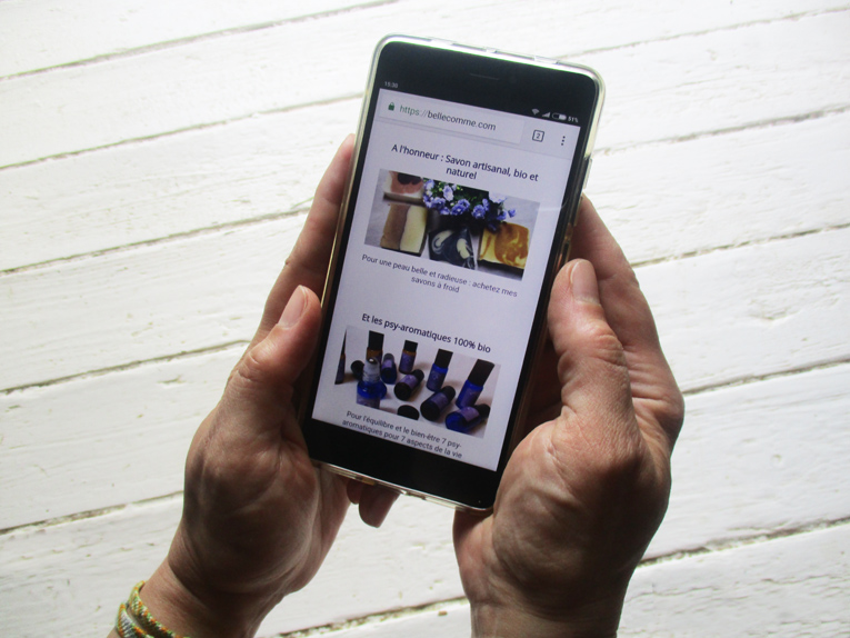 site Bellecomme produits beauté et savon artisanal bio et naturels