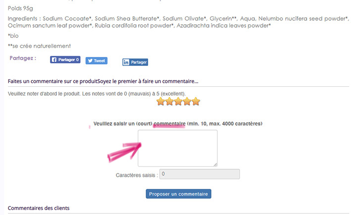 comment laisser un commentairee