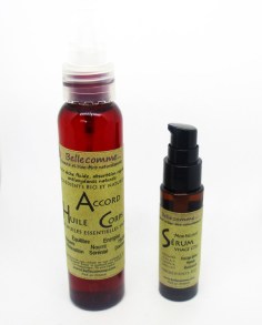 Huile corps Accord bio énergisante et équilibrante et sérum anti-âge bio et naturel
