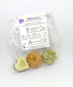 Coffret 2 savons bio et naturels et 1 shampoing solide