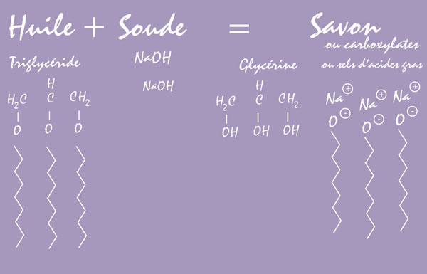 fabrication du savon, les triglycérides